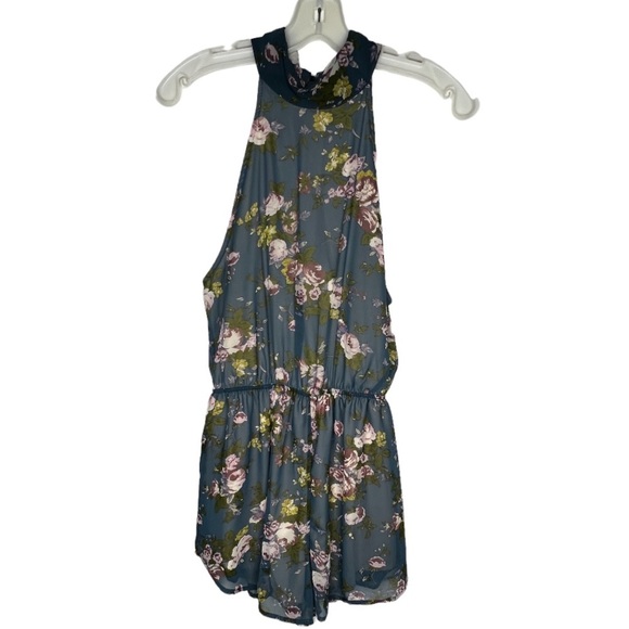Audrey‎ 3+1 Garden Floral Choker Shorts Romper nwt - Picture 1 of 8